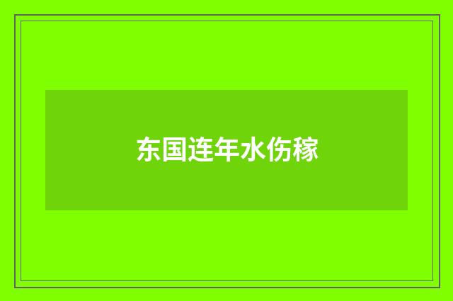 东国连年水伤稼