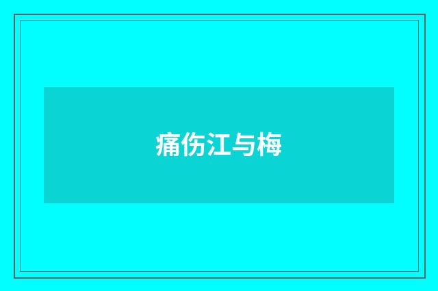 痛伤江与梅