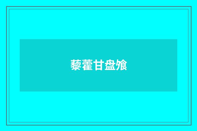 藜藿甘盘飧