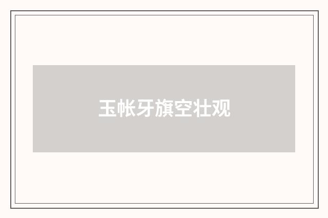 玉帐牙旗空壮观