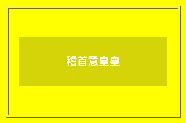稽首意皇皇