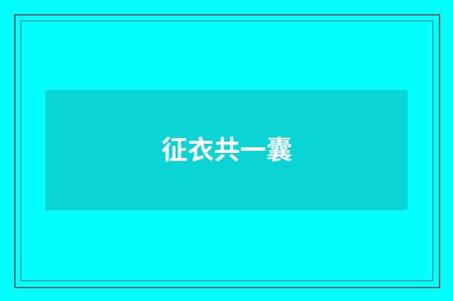 征衣共一囊