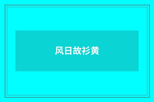 风日故衫黄