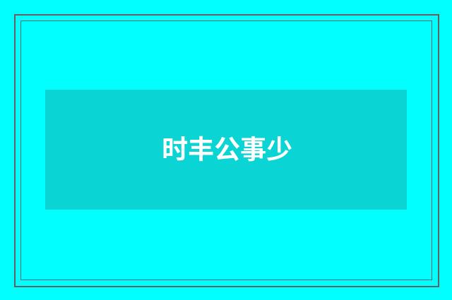 时丰公事少
