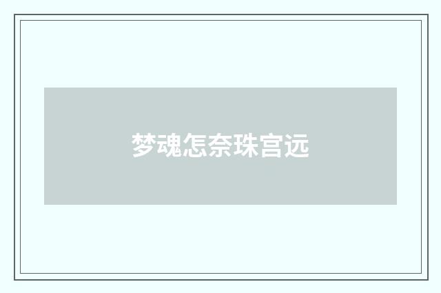 梦魂怎奈珠宫远