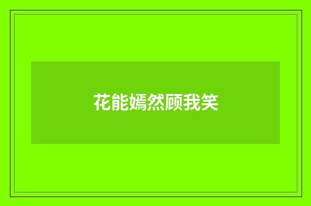 花能嫣然顾我笑