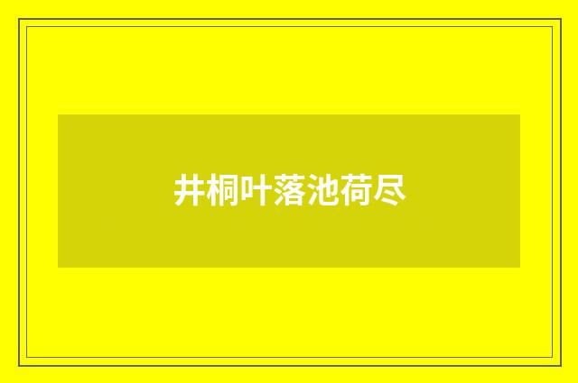 井桐叶落池荷尽
