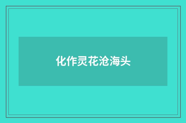 化作灵花沧海头