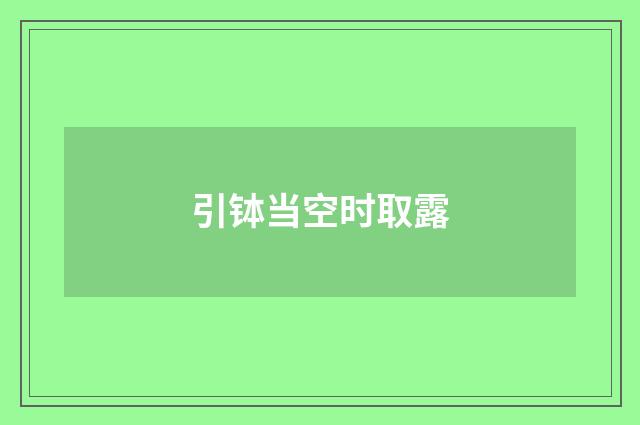 引钵当空时取露