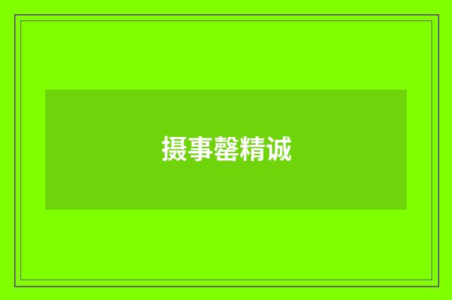 摄事罄精诚