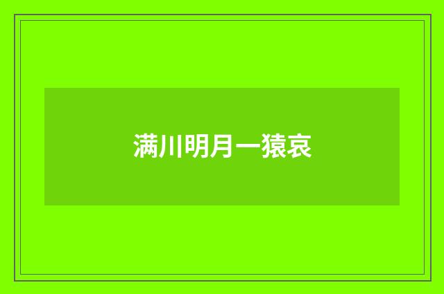 满川明月一猿哀