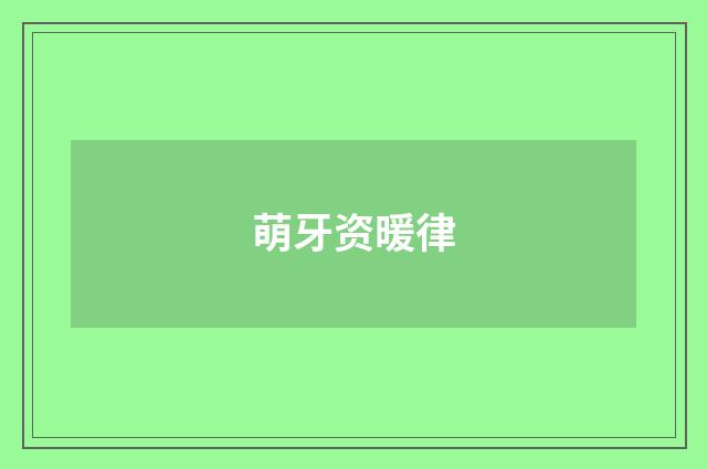 萌牙资暖律