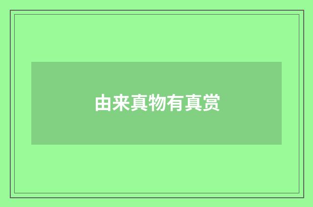 由来真物有真赏