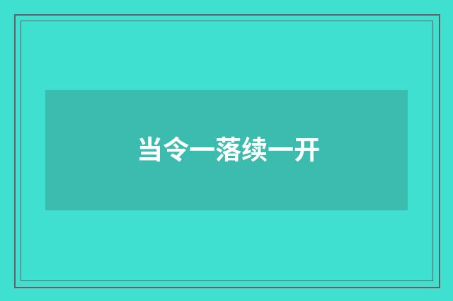 当令一落续一开