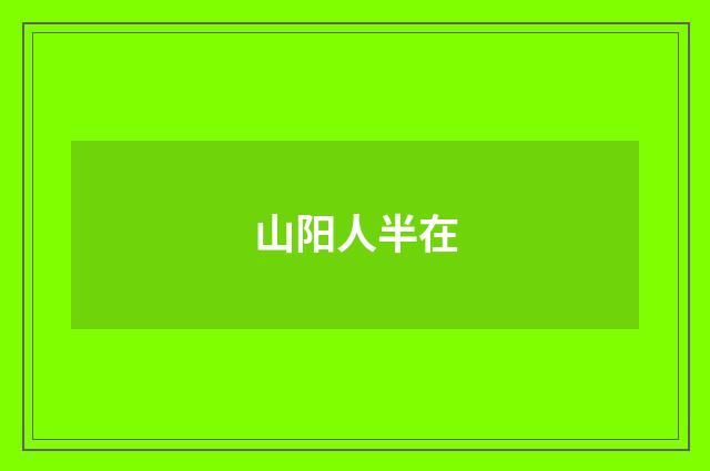 山阳人半在