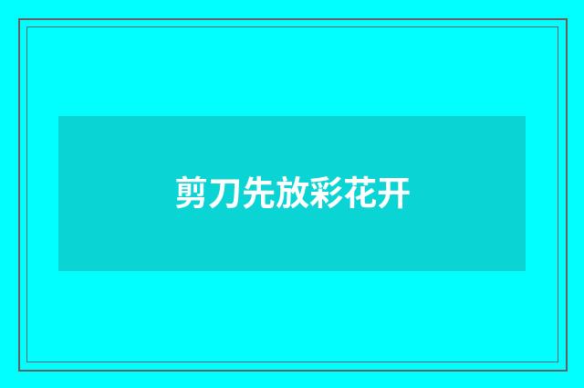 剪刀先放彩花开
