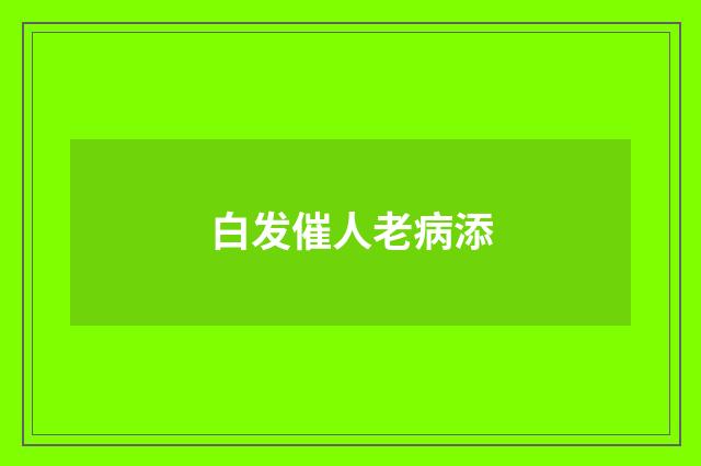 白发催人老病添