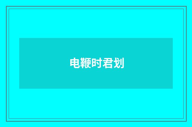 电鞭时君划