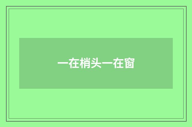 一在梢头一在窗