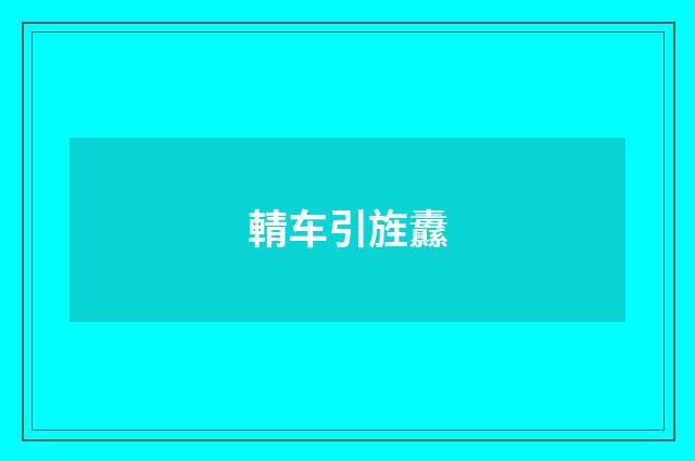 輤车引旌纛