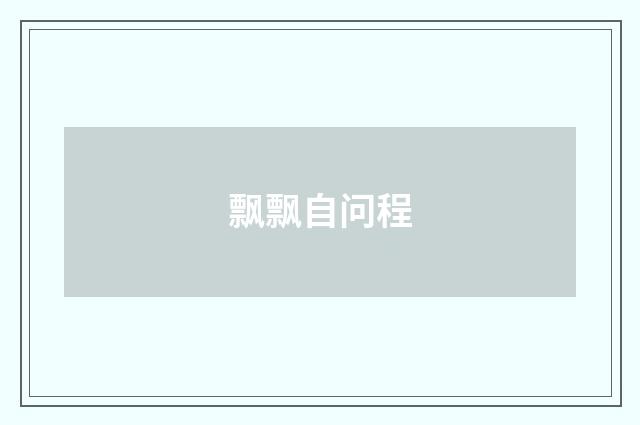 飘飘自问程