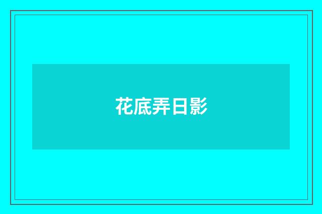花底弄日影