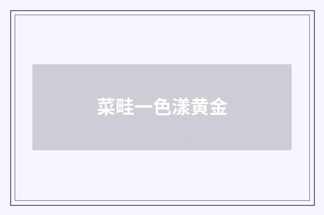 菜畦一色漾黄金