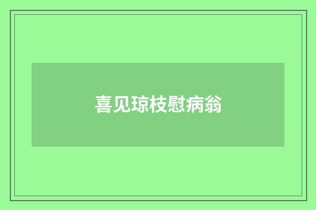 喜见琼枝慰病翁