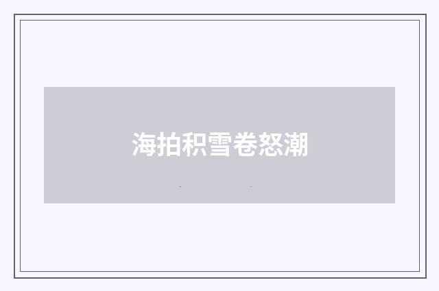 海拍积雪卷怒潮