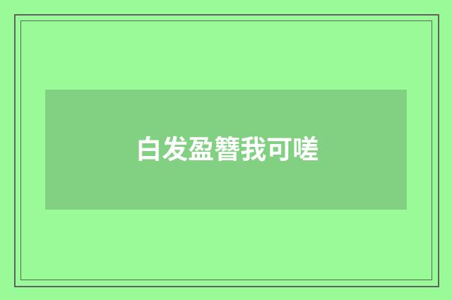 白发盈簪我可嗟