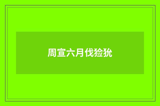 周宣六月伐猃狁