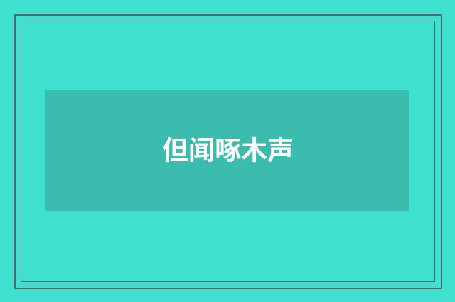 但闻啄木声