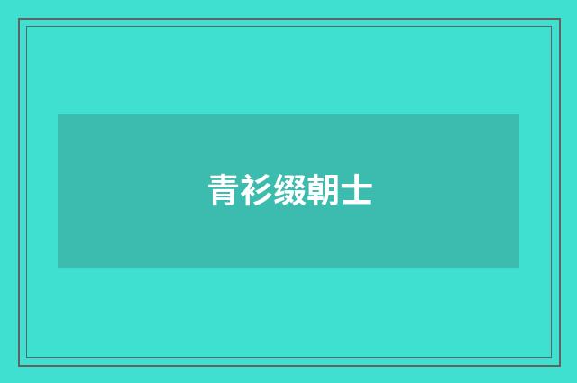 青衫缀朝士