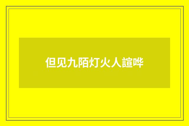 但见九陌灯火人諠哗
