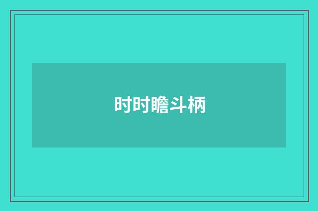 时时瞻斗柄