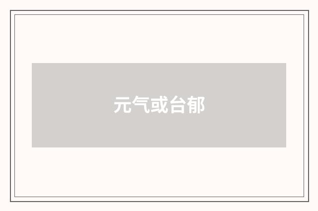 元气或台郁