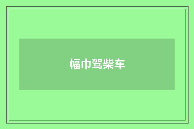 幅巾驾柴车