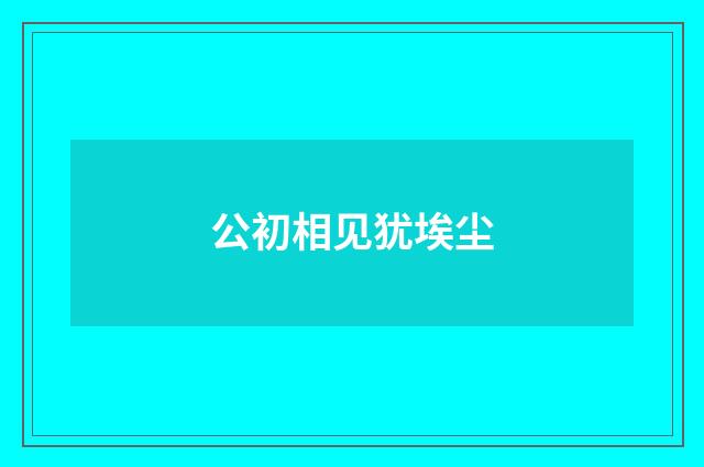 公初相见犹埃尘