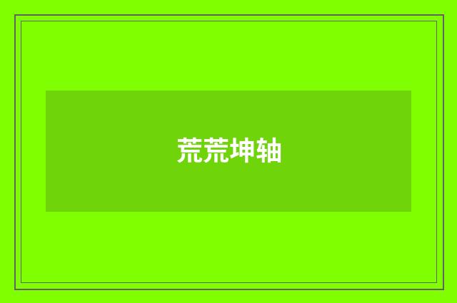 荒荒坤轴