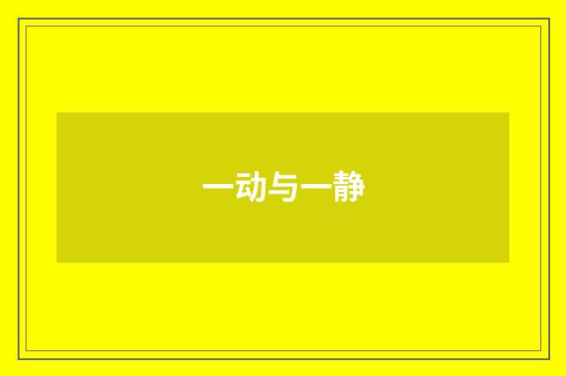 一动与一静