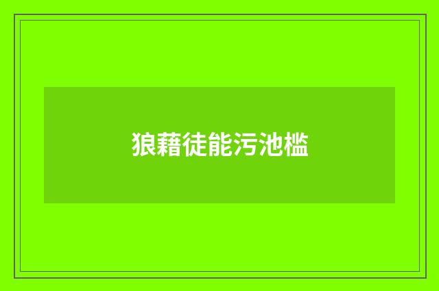 狼藉徒能污池槛