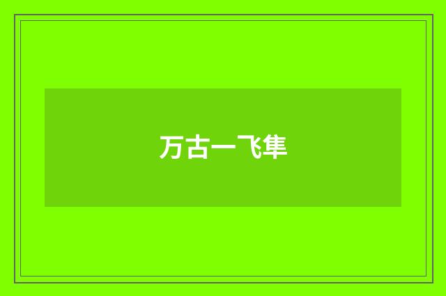 万古一飞隼