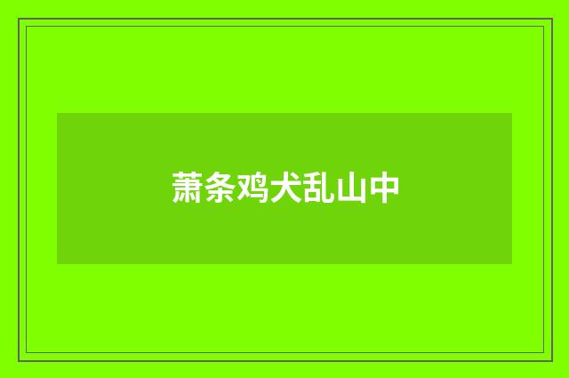 萧条鸡犬乱山中