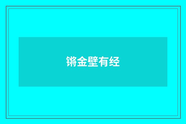 锵金壁有经