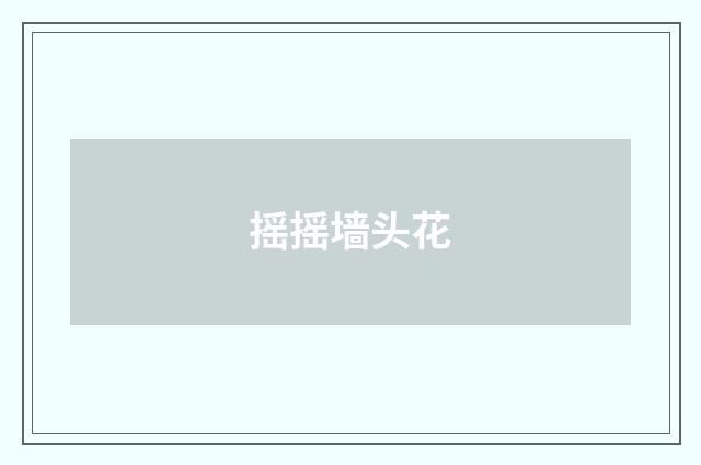摇摇墙头花