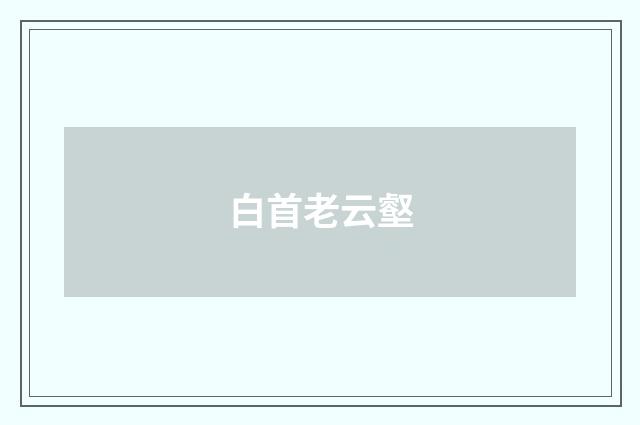 白首老云壑