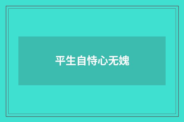 平生自恃心无媿