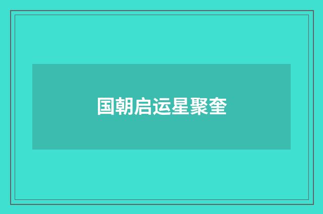 国朝启运星聚奎