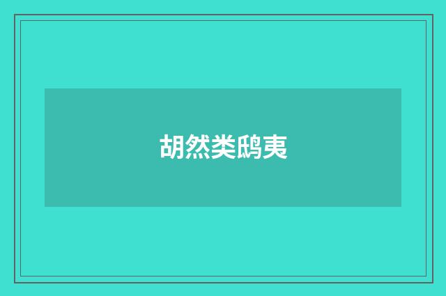 胡然类鸱夷