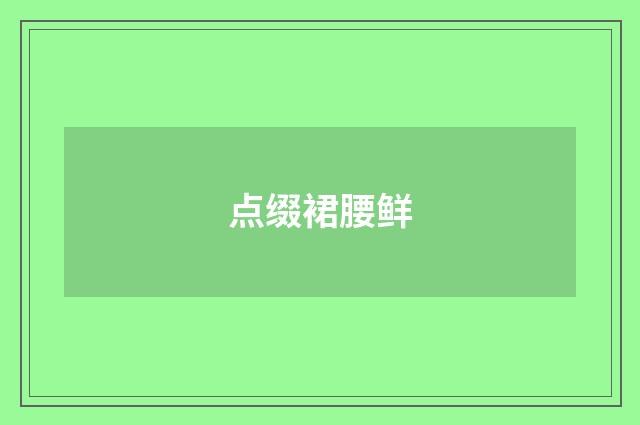 点缀裙腰鲜